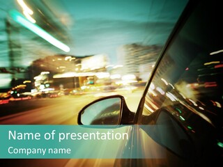 Zoom Blue Building PowerPoint Template