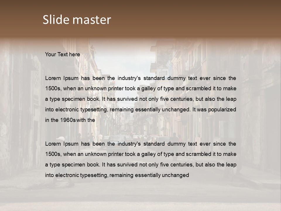City Life Walking PowerPoint Template