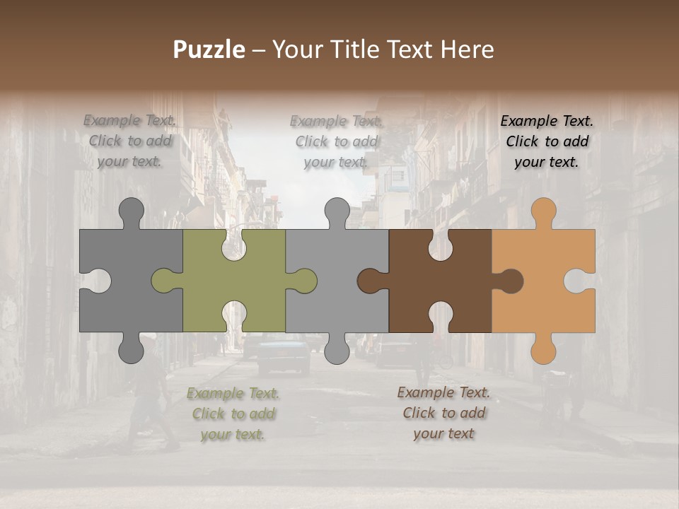 City Life Walking PowerPoint Template