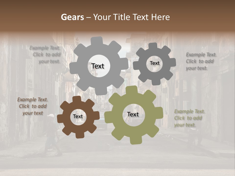 City Life Walking PowerPoint Template