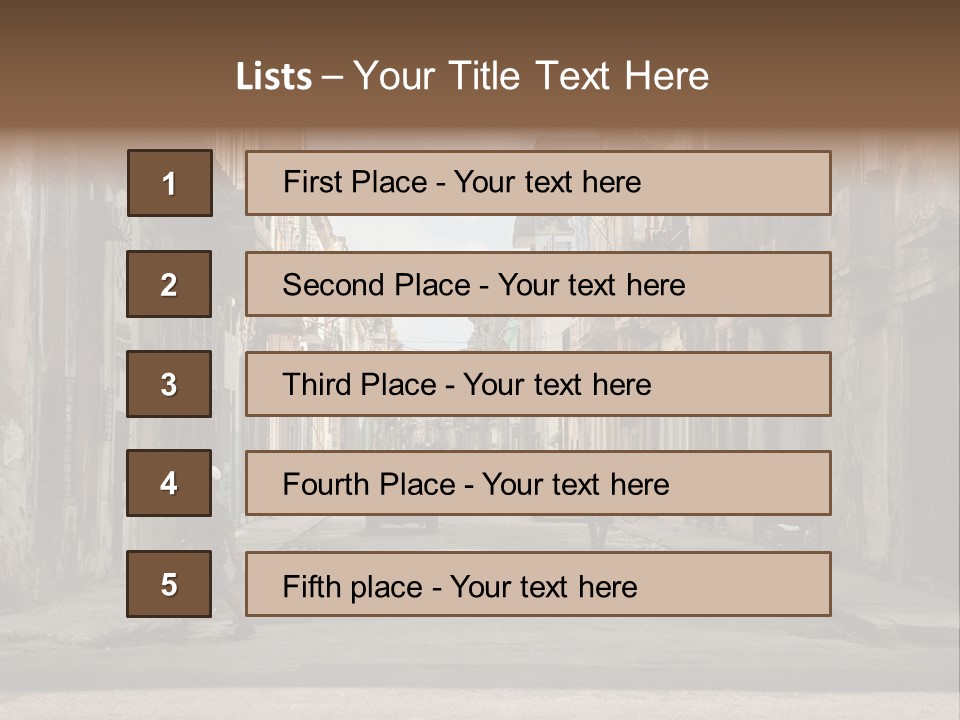 City Life Walking PowerPoint Template