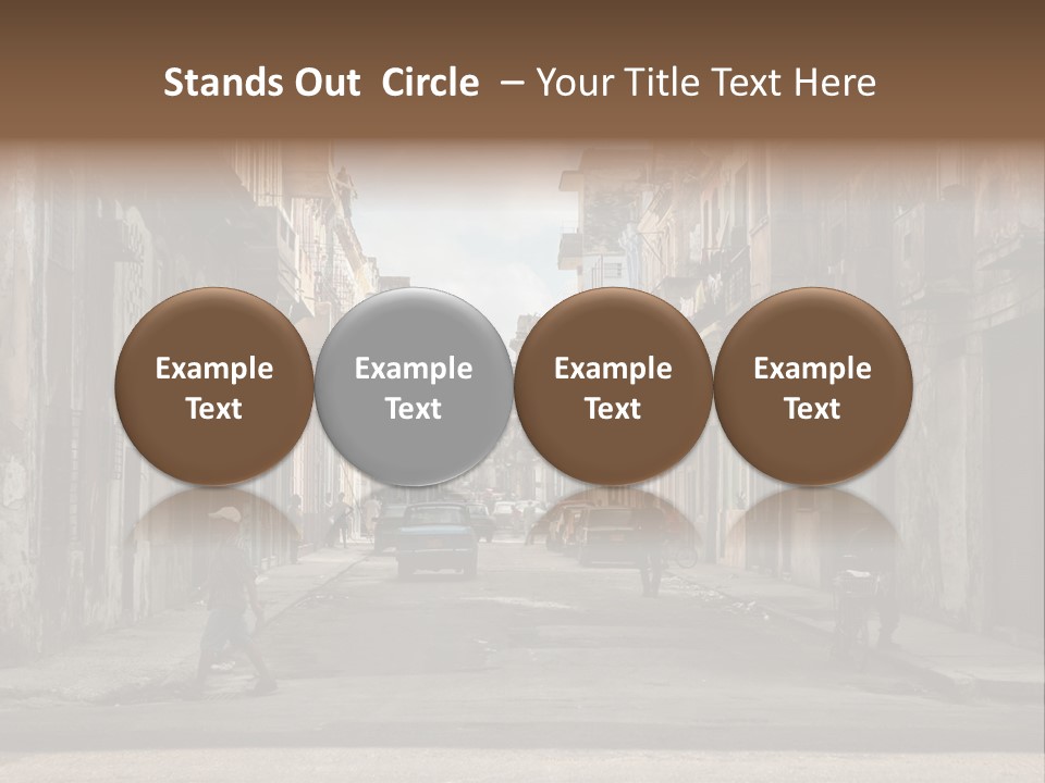 City Life Walking PowerPoint Template