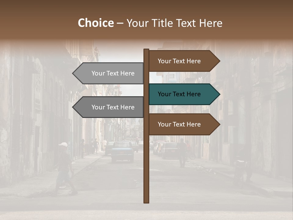City Life Walking PowerPoint Template