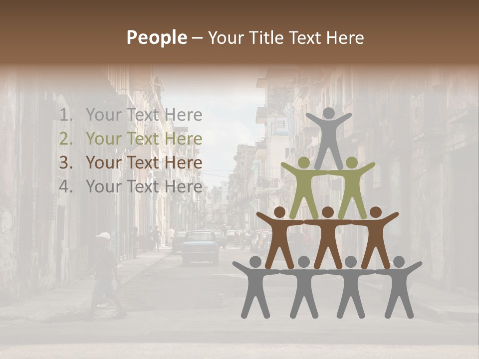 City Life Walking PowerPoint Template