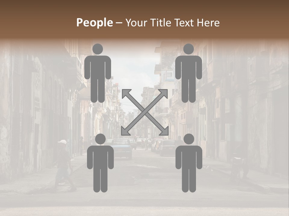 City Life Walking PowerPoint Template