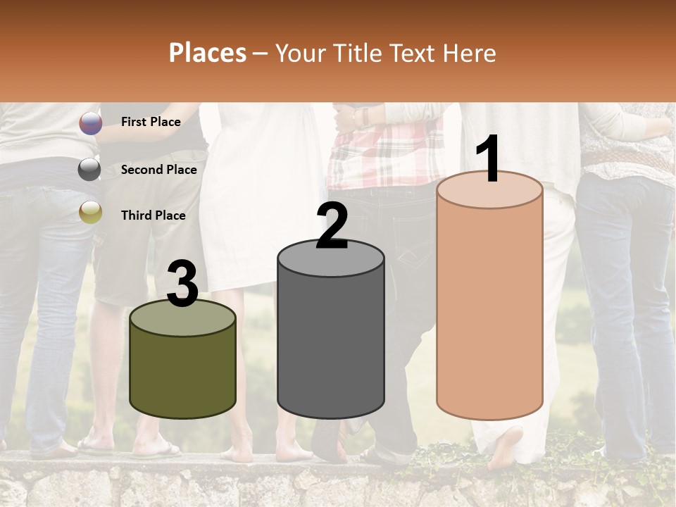 Affection Caucasian Skirt PowerPoint Template