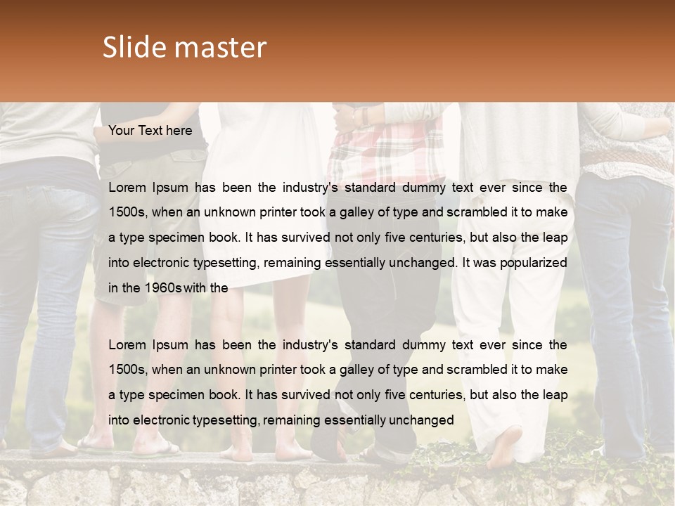 Affection Caucasian Skirt PowerPoint Template