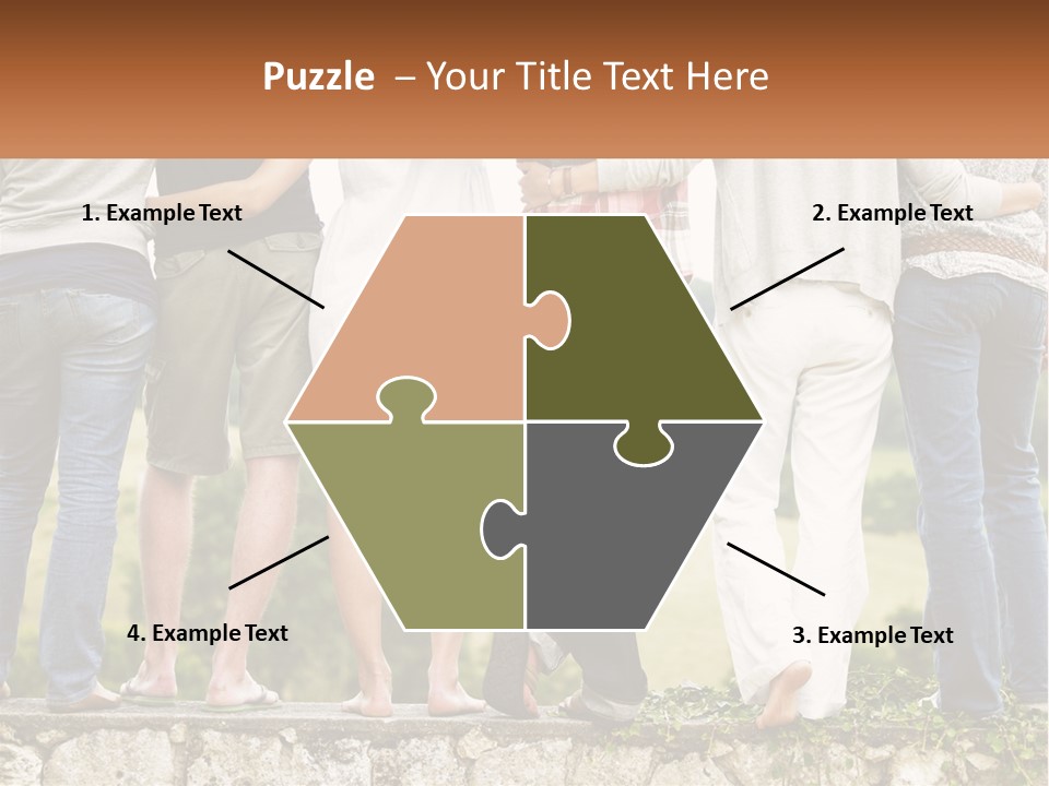 Affection Caucasian Skirt PowerPoint Template