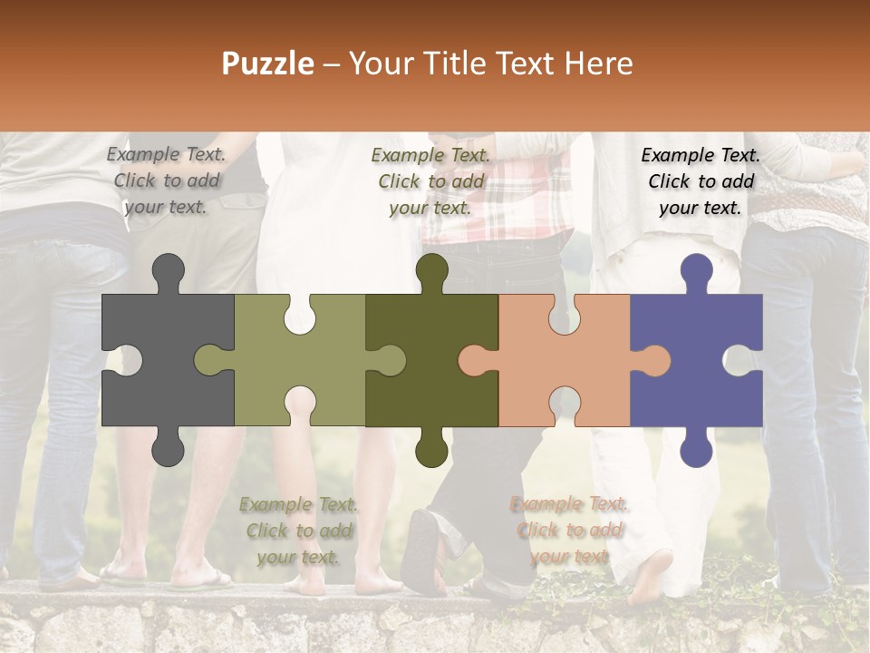 Affection Caucasian Skirt PowerPoint Template