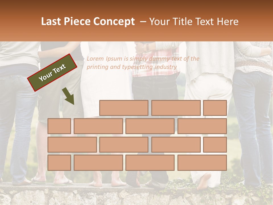 Affection Caucasian Skirt PowerPoint Template