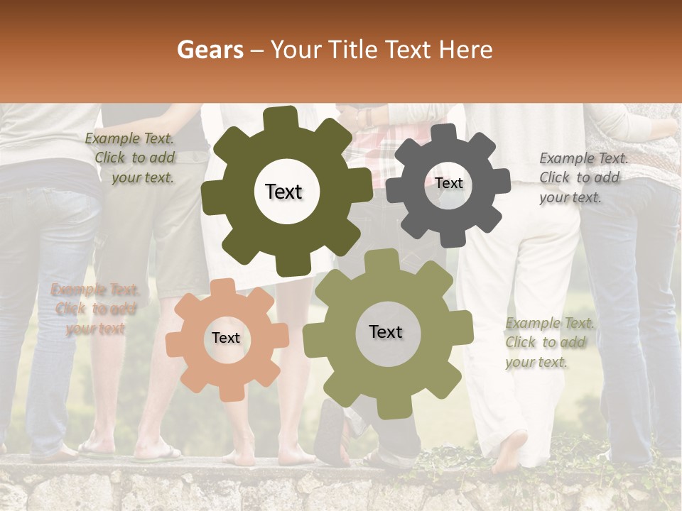 Affection Caucasian Skirt PowerPoint Template