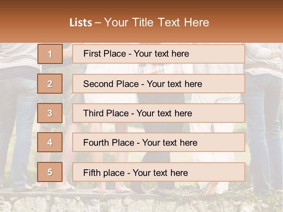 Affection Caucasian Skirt PowerPoint Template