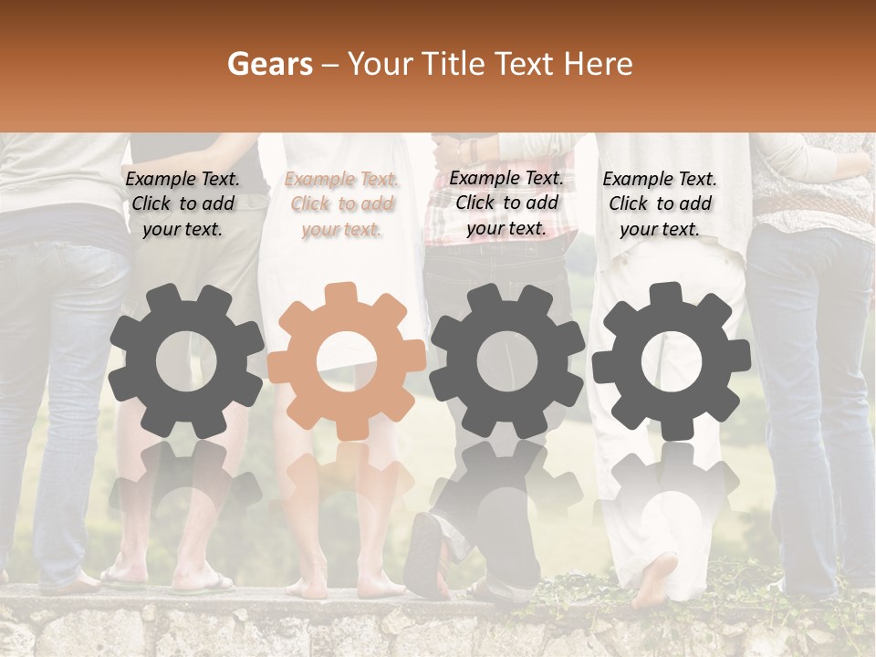 Affection Caucasian Skirt PowerPoint Template