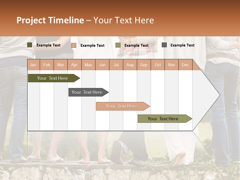 Affection Caucasian Skirt PowerPoint Template