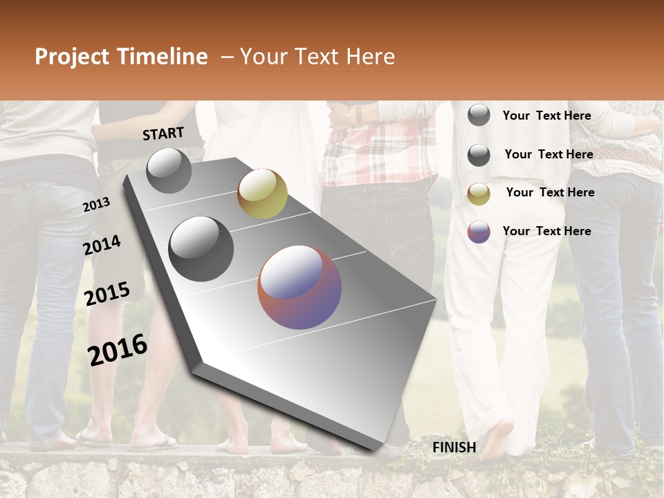 Affection Caucasian Skirt PowerPoint Template