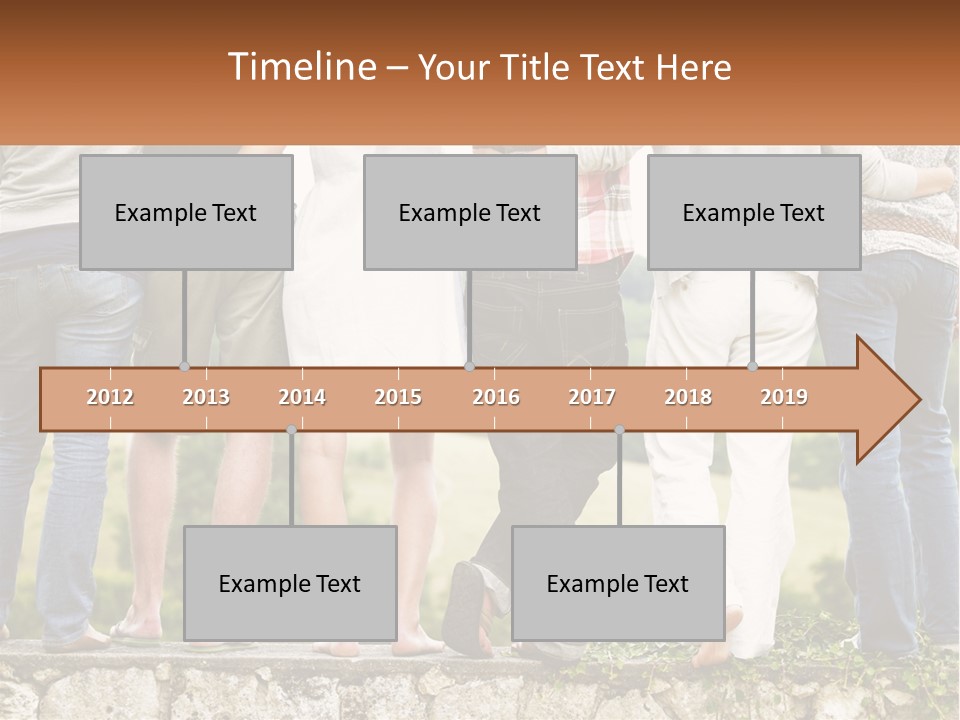 Affection Caucasian Skirt PowerPoint Template