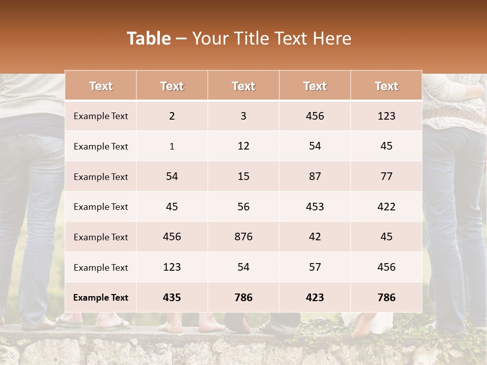 Affection Caucasian Skirt PowerPoint Template