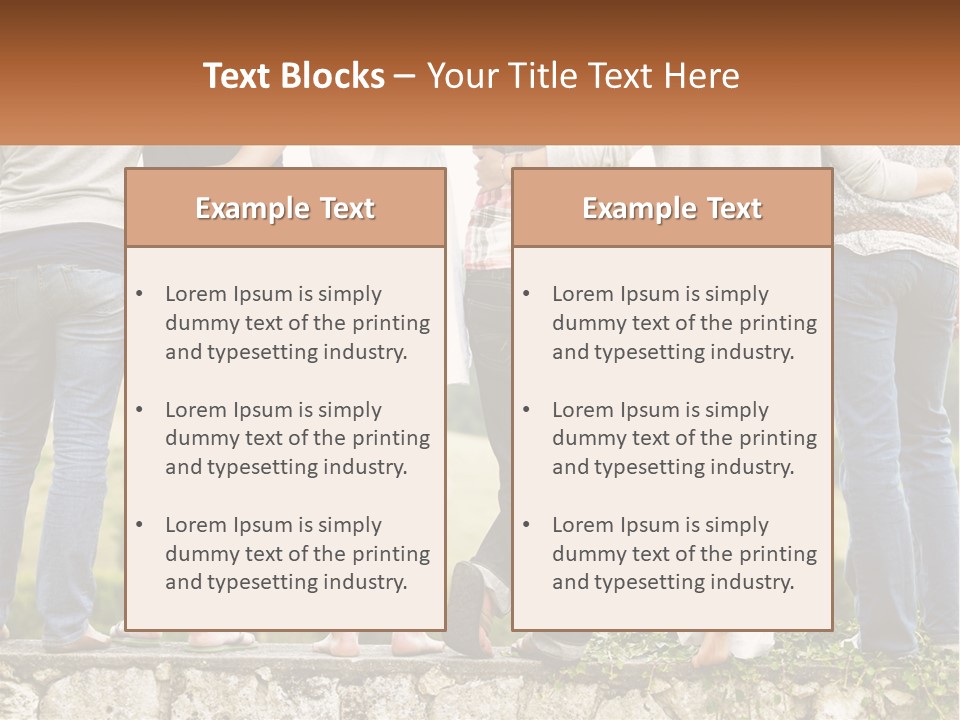 Affection Caucasian Skirt PowerPoint Template