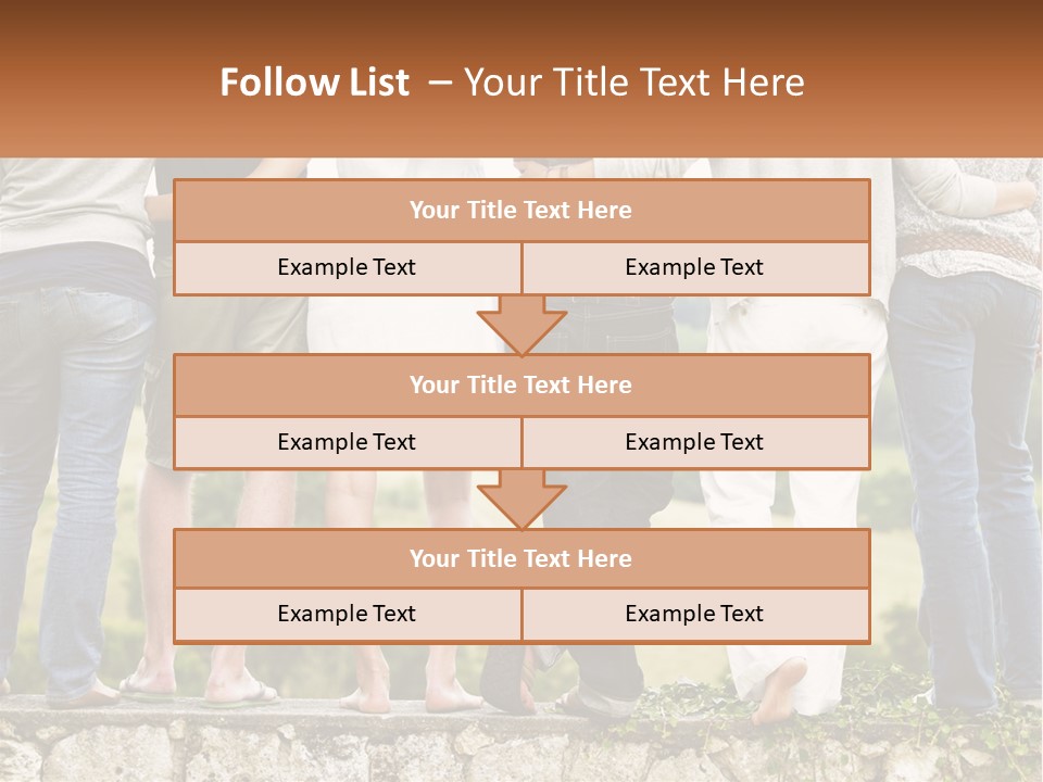 Affection Caucasian Skirt PowerPoint Template