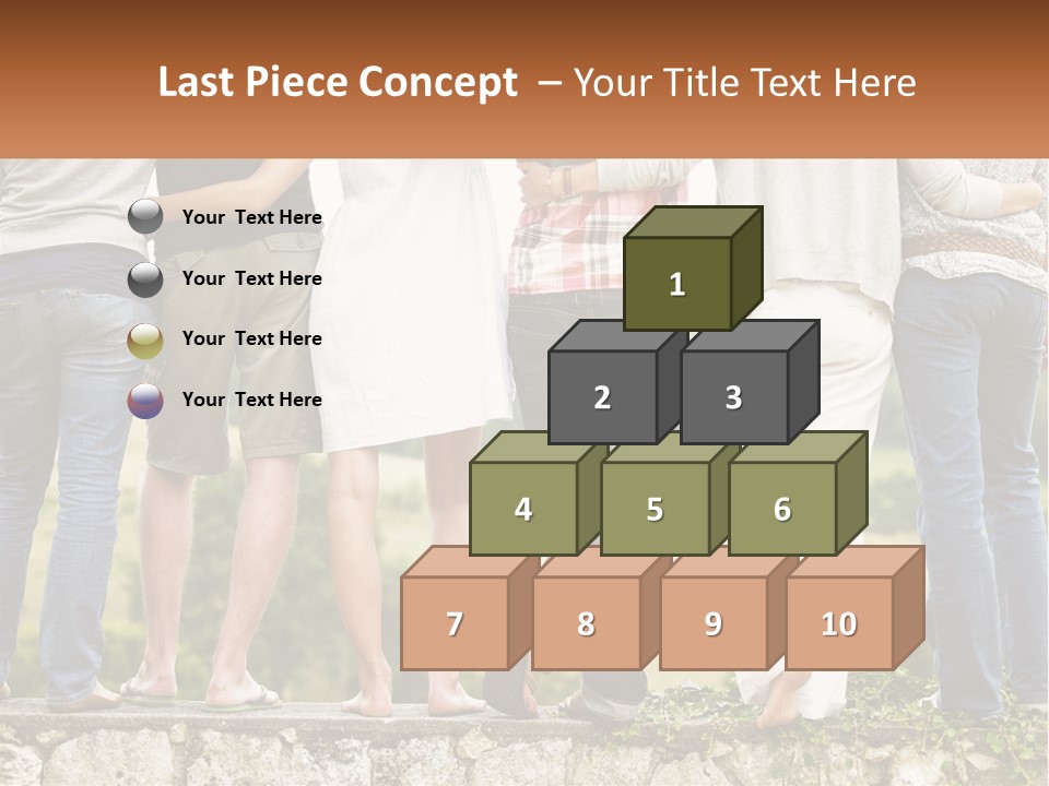 Affection Caucasian Skirt PowerPoint Template