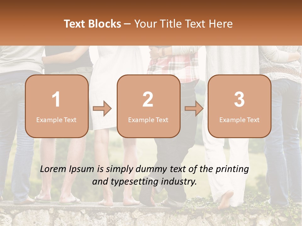 Affection Caucasian Skirt PowerPoint Template