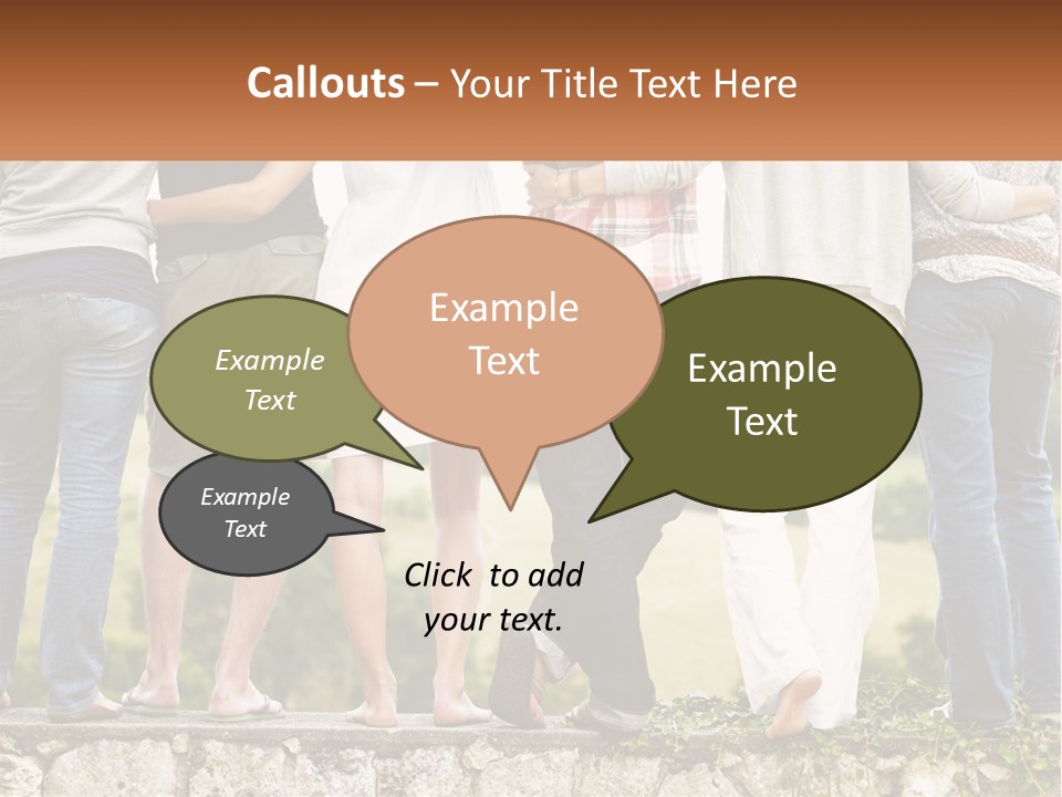 Affection Caucasian Skirt PowerPoint Template