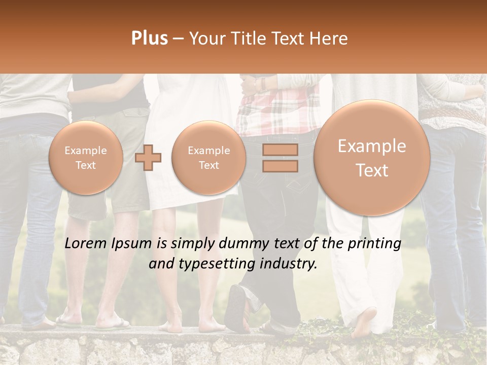 Affection Caucasian Skirt PowerPoint Template