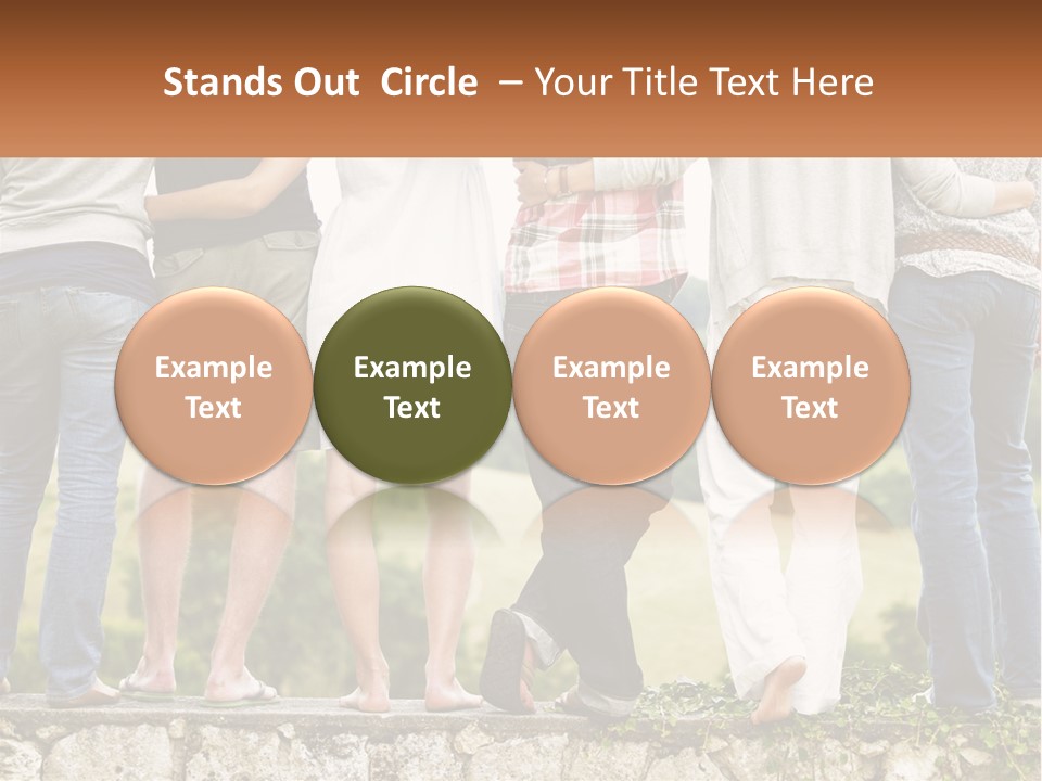 Affection Caucasian Skirt PowerPoint Template