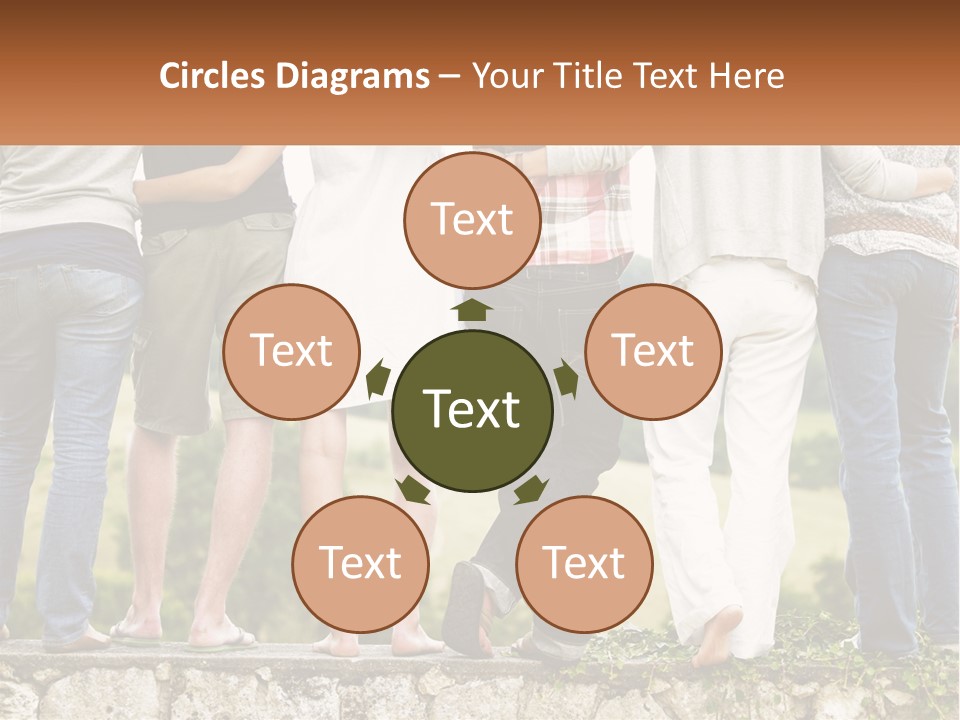 Affection Caucasian Skirt PowerPoint Template