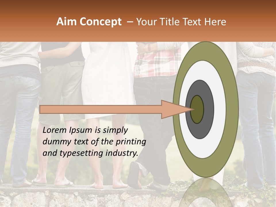 Affection Caucasian Skirt PowerPoint Template