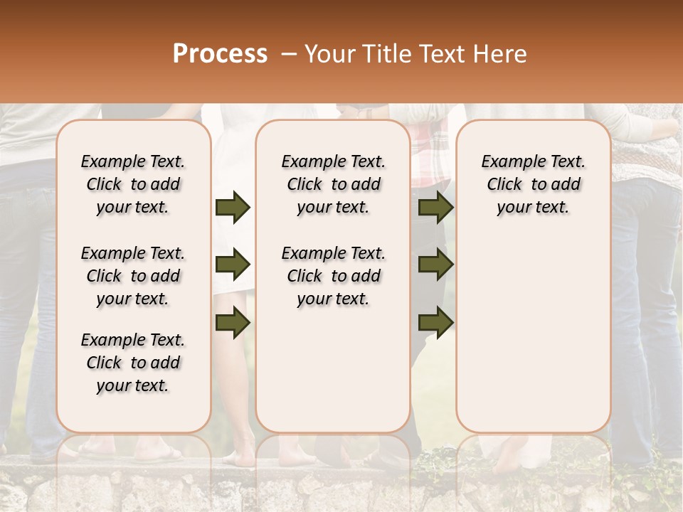 Affection Caucasian Skirt PowerPoint Template