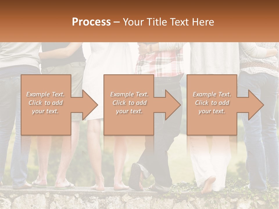 Affection Caucasian Skirt PowerPoint Template