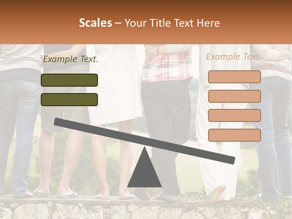 Affection Caucasian Skirt PowerPoint Template