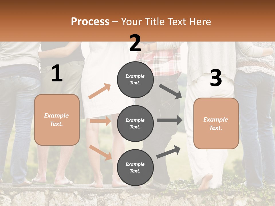 Affection Caucasian Skirt PowerPoint Template