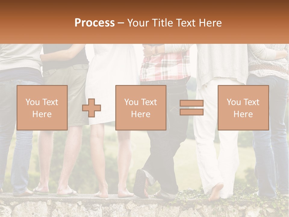 Affection Caucasian Skirt PowerPoint Template