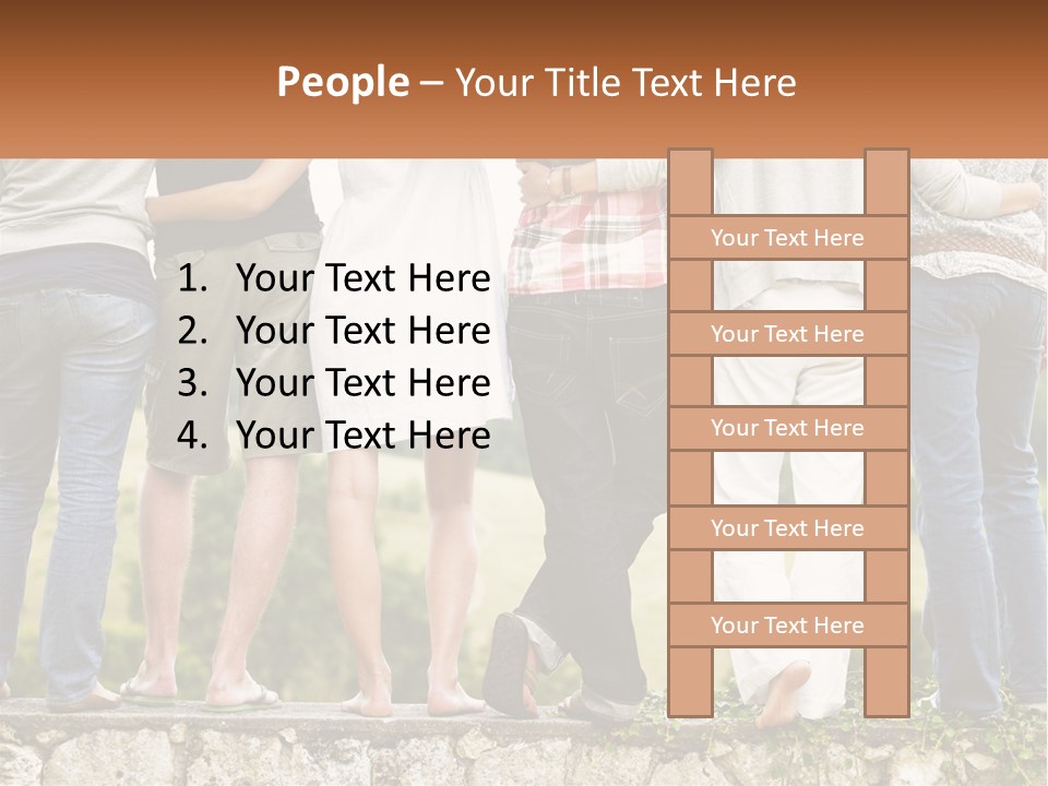 Affection Caucasian Skirt PowerPoint Template