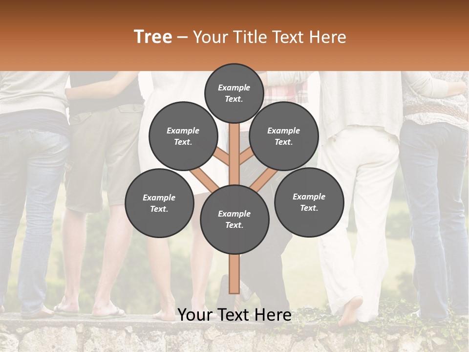 Affection Caucasian Skirt PowerPoint Template