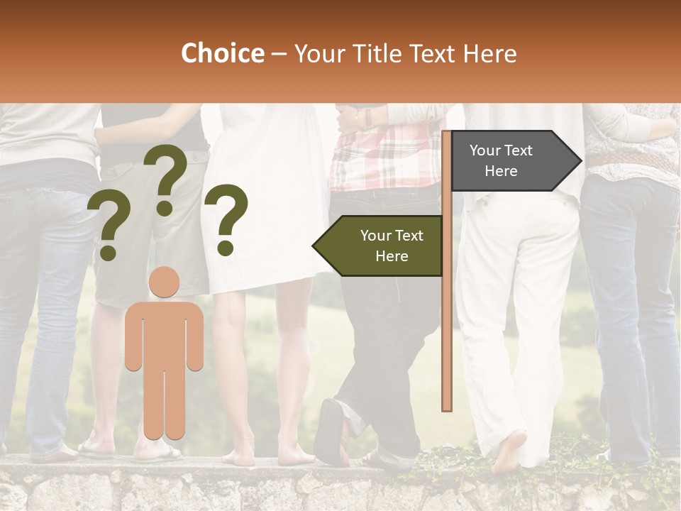 Affection Caucasian Skirt PowerPoint Template