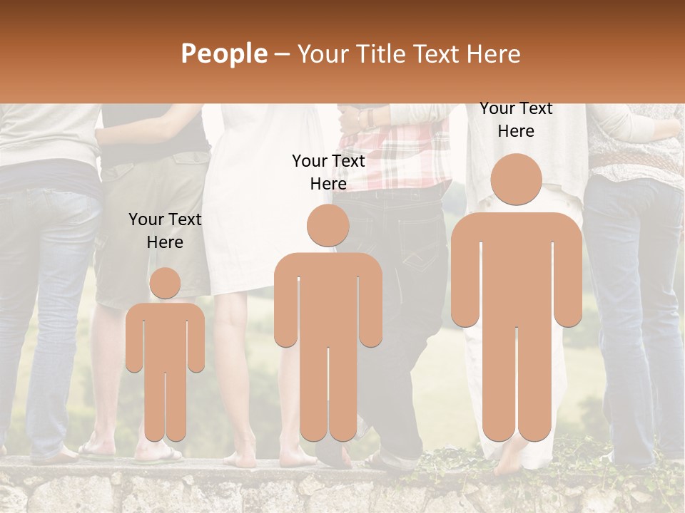 Affection Caucasian Skirt PowerPoint Template