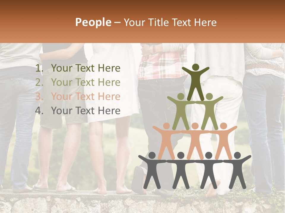 Affection Caucasian Skirt PowerPoint Template