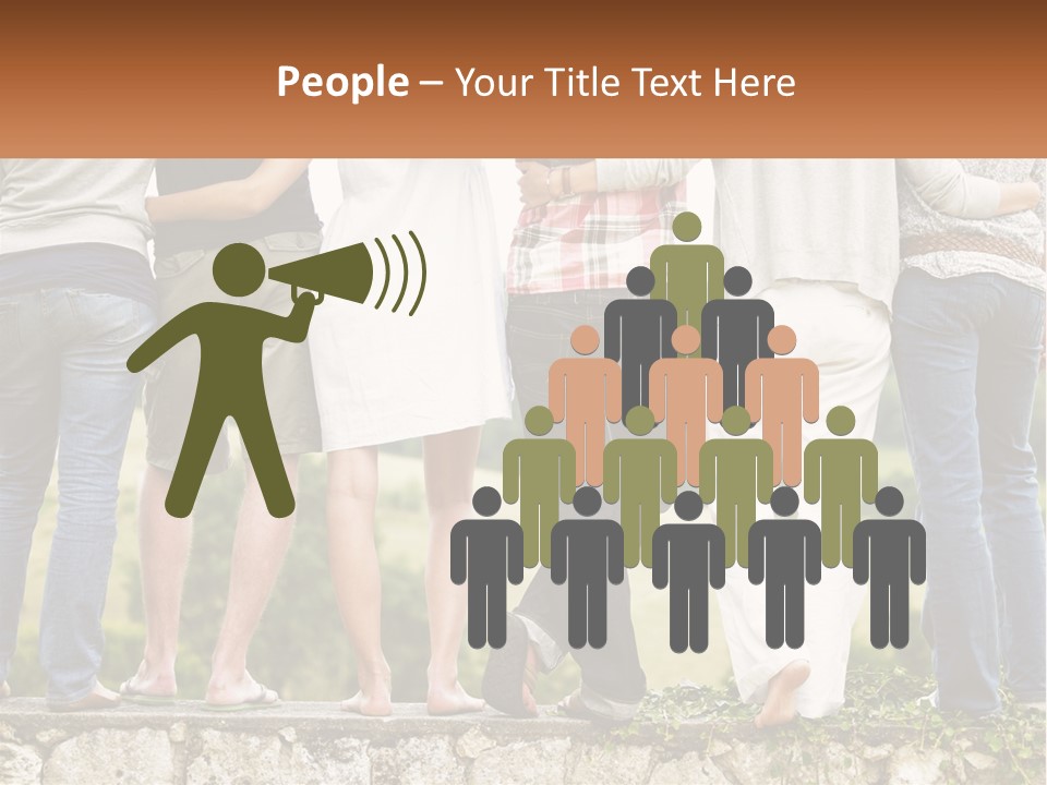 Affection Caucasian Skirt PowerPoint Template