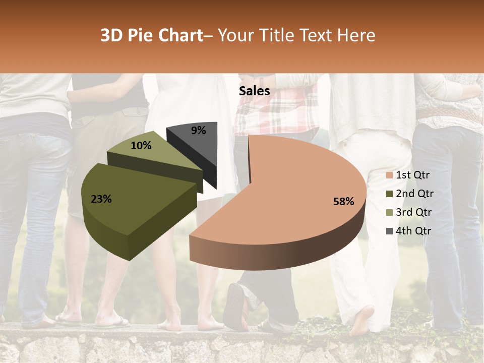 Affection Caucasian Skirt PowerPoint Template