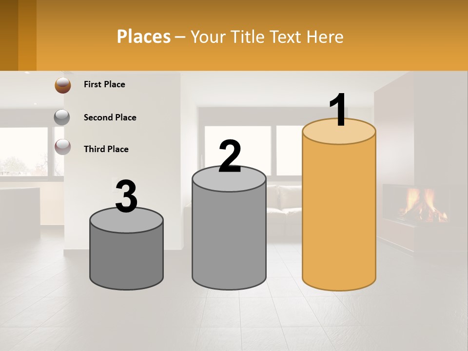 Residence View Kitchen PowerPoint Template