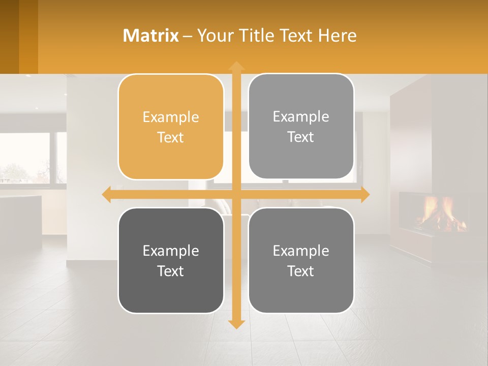 Residence View Kitchen PowerPoint Template