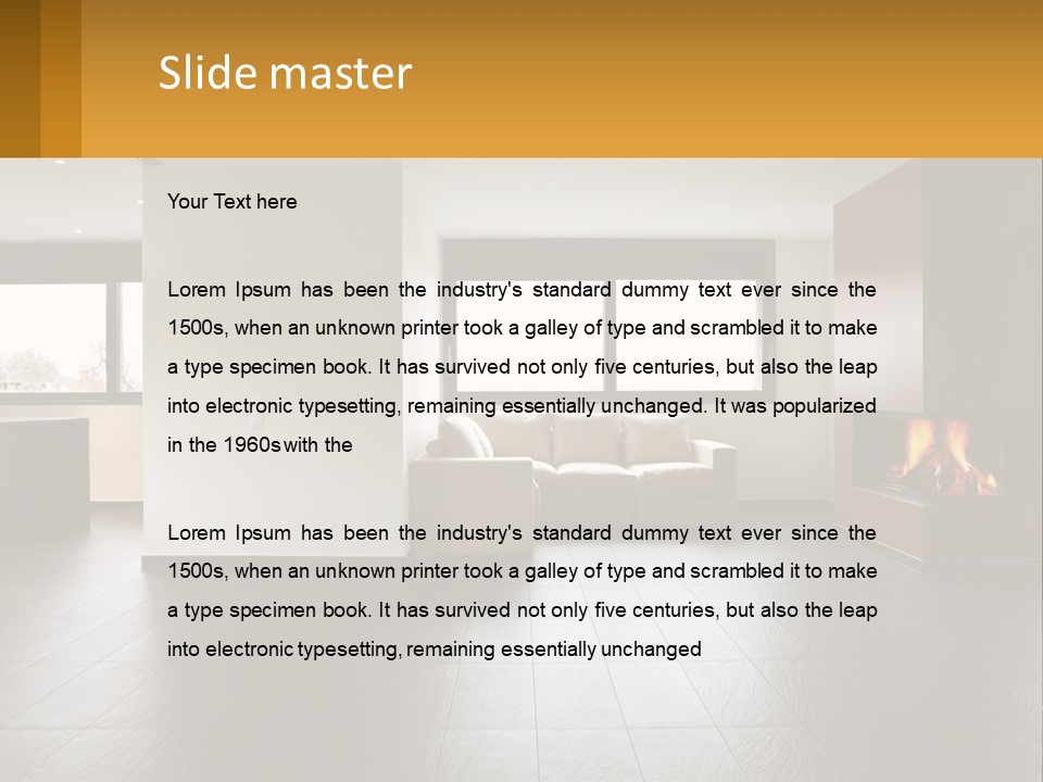 Residence View Kitchen PowerPoint Template