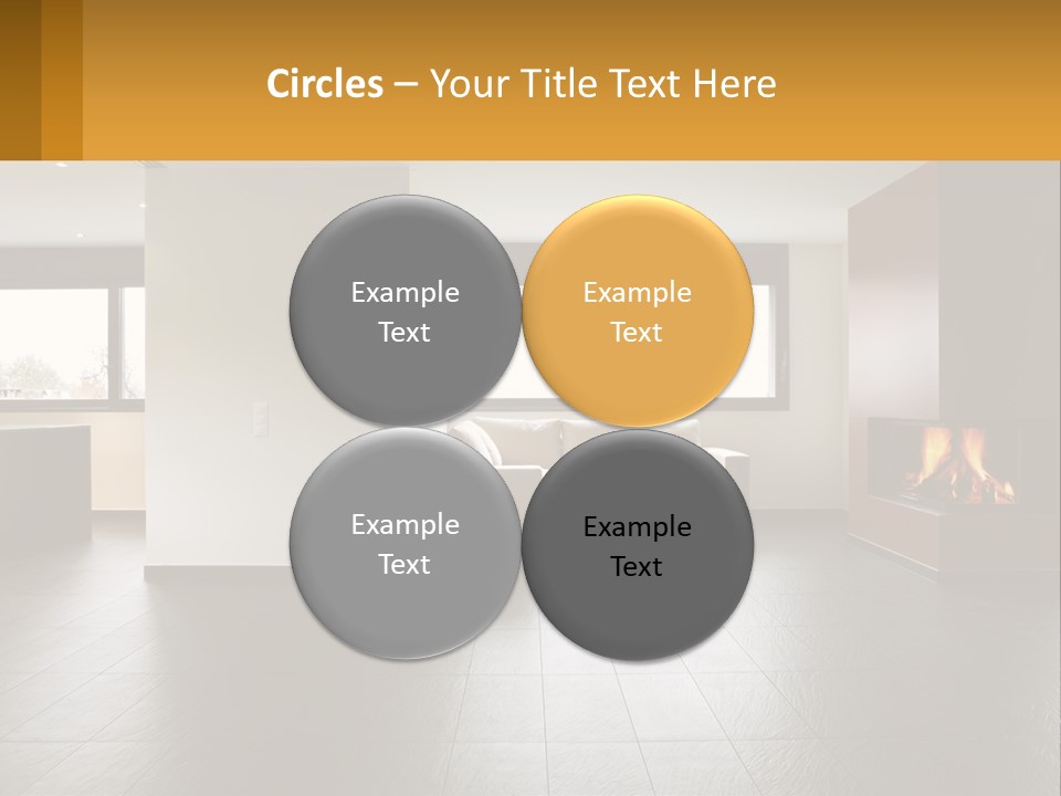 Residence View Kitchen PowerPoint Template