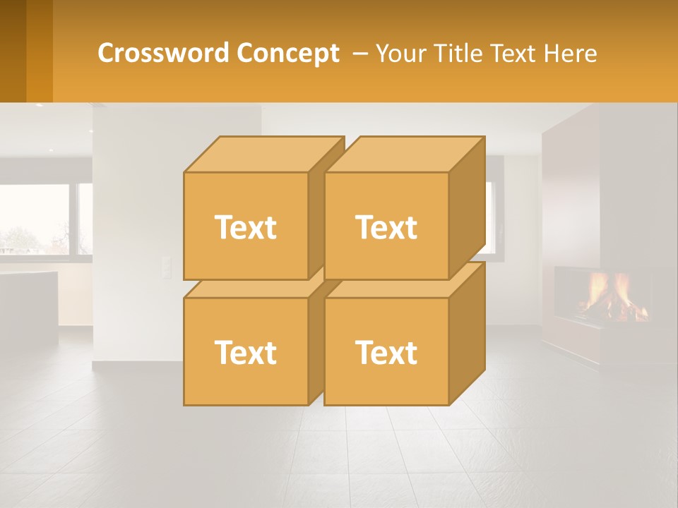 Residence View Kitchen PowerPoint Template