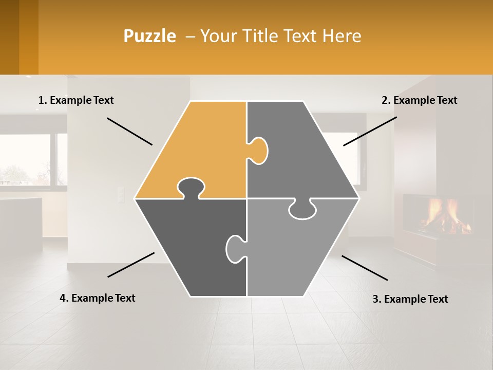 Residence View Kitchen PowerPoint Template