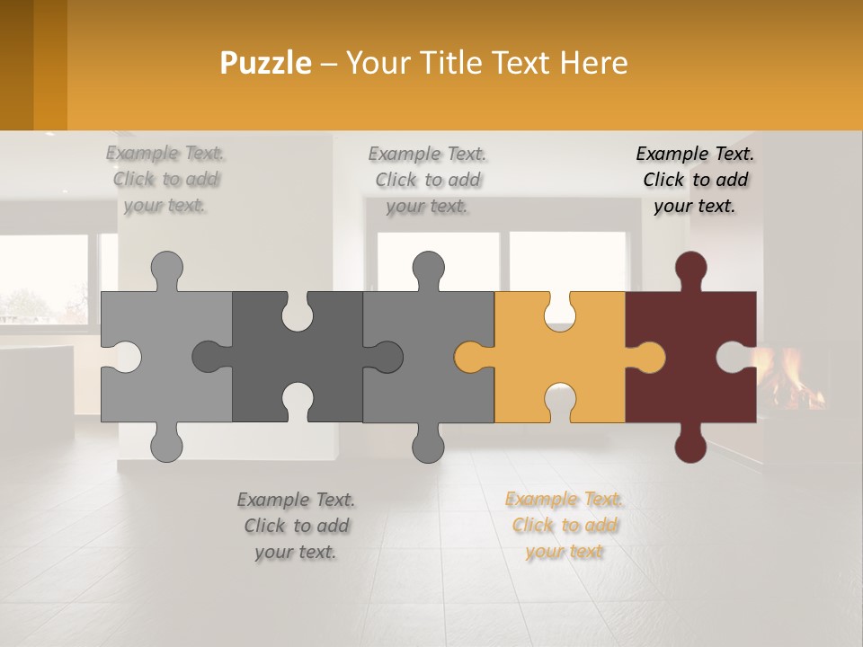 Residence View Kitchen PowerPoint Template