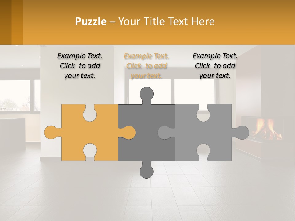 Residence View Kitchen PowerPoint Template